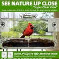 thumbnail image 4 of Window Bird Feeder with Non-Marking Self-Adhesive Hooks, Clear Window Bird Feeder for Outside, Transparent Bird House,1 x Window Bird Feeder,Transparent, 4 of 6