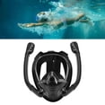 thumbnail image 2 of Máscara de snorkel, tubo de respiración doble, accesorios subacuáticos ligeros y duraderos S y M Niño Negro, 2 of 8