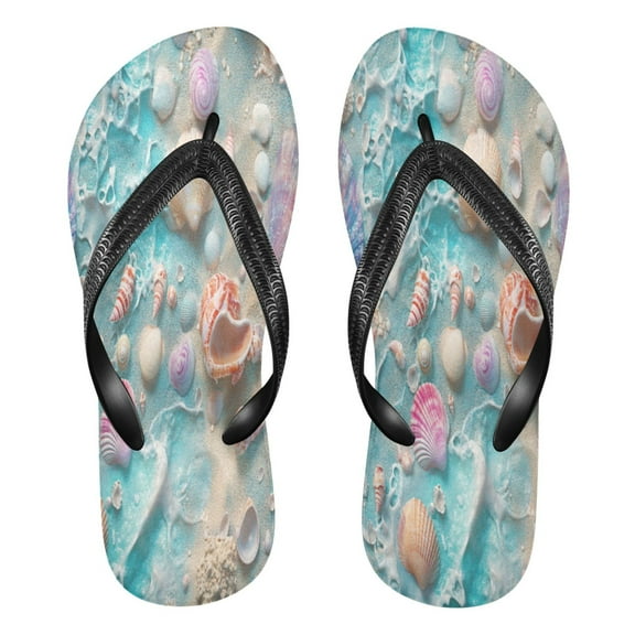 YAZAOOSummer Flip Flops Creatively Seashells Beach Simple Beach Sandals