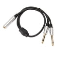 thumbnail image 1 of Cable Divisor De 6,35 Mm, Cable De PVC, Cable Adaptador Divisor De Sonido, Estéreo Plug And Play, Hembra Estable A Macho Doble De 1,6 Pies Para Micrófono Para Amplificador, 1 of 7
