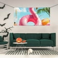 thumbnail image 2 of Zufioo Tropical Flamingo Pool Float Print Holiday Banners, Party Banners, Hanging Flags, Bar Shopping Mall Garden Wall Decorations, Holiday Decoration Supplies-Medium, 2 of 8