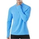 thumbnail image 2 of pstuiky hombres de manga larga, Camisa deportiva de manga larga con cuello alto, ligera, transpirable y de color liso con cremallera para hombre salir tops xl, 2 of 9