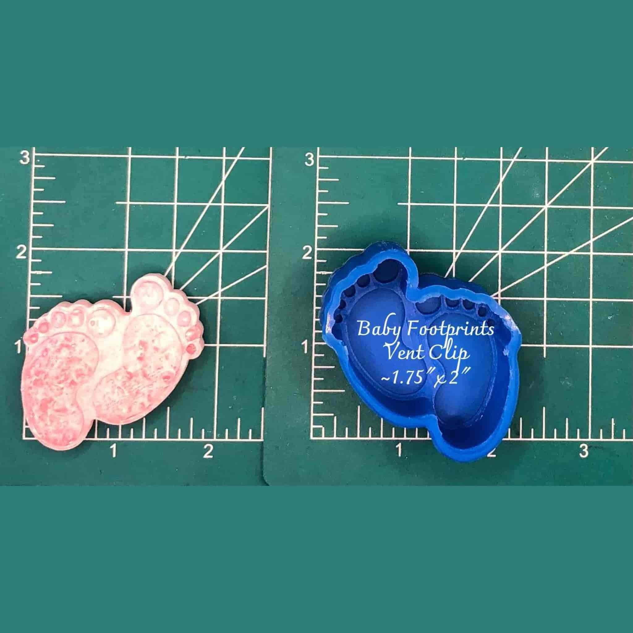Baby Footprints - Baby Feet - Silicone Freshie Mold