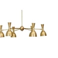 thumbnail image 2 of 6 Light Stilnovo Style Raw Brass chandelier light Fixture, 2 of 10