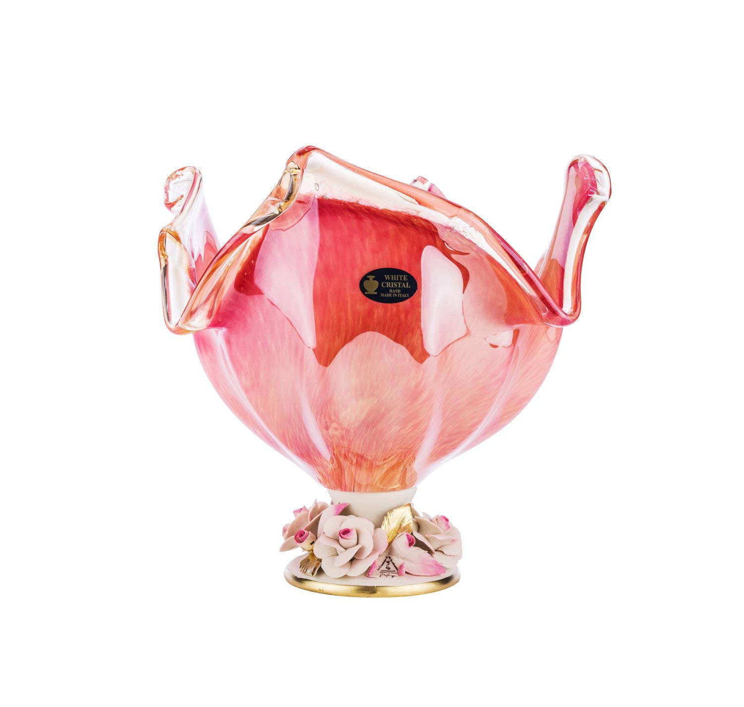 Vintage Pink Capodimonte Porcelain Flower 12