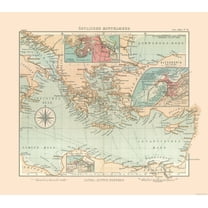 Historic Nautical Map - Mediterranean Sea Eastern - Perthes 1914 - 26.14 x 23 - Vintage Wall Art