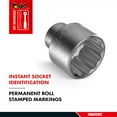 thumbnail image 4 of Teng Tools 1 Inch 12 Point SAE Shallow 3/4 Inch Drive Chrome Vanadium Socket | Mechanic Tool | Hand Tool - M340132-C, 4 of 7