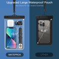 thumbnail image 6 of MATEPROX Large Waterproof Phone Pouch for Swimming, 10.5" 2 Packs Water Proof Phone Case Bag with Lanyard for 16/15/14/13/12/11/X Pro Max/Galaxy S25 S24 S23 S22 Ultra - BLACK, 6 of 8