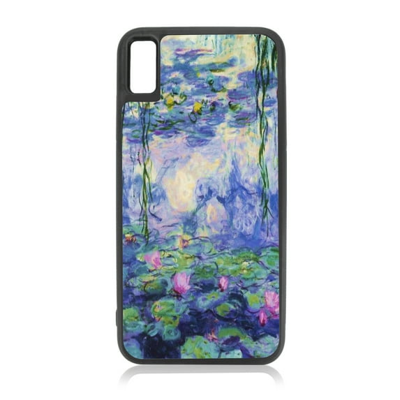 Artist Claude Oscar Monet Painter - Nympheas Water Lilies Painting - Floral Water Lily Lilies Pods Paint Art Flat Print Design - Compatible with iPhone 11 Case Black TPU