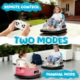 thumbnail image 2 of 12V Bumper Car Powered Ride on Toy for Kids with Seat Belt, Remote Control, Bluetooth, White, 2 of 7