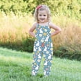 thumbnail image 5 of Mceream Easter Jumpsuit for Baby Girls Cute Strap Jumpsuit One-Piece Romper with Pockets Casual Print Overalls Sleeveless Jumpsuit Loose Fit 1-6 Years, 5 of 7