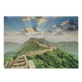 thumbnail image 1 of China Cutting Board, Oriental Medieval Blockade on High Lands Old Wonders the Past Picture, Decorative Tempered Glass Cutting and Serving Board, Large Size, Blue Green, by Ambesonne, 1 of 1