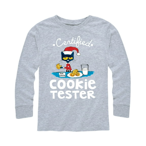 Pete The Cat - Certified Cookie Tester - Youth Long Sleeve T-Shirt