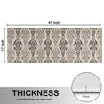thumbnail image 5 of Kitchen Rugs Sets Of 2,Boho Brown Damask Ethnic Pattern Anti Fatigue Kitchen Mat Rugs Non Slip Washable,Decorative Kitchen Floor Mats for Kitchen,Sink,Laundry,17"X47", 5 of 5