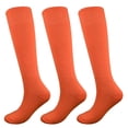thumbnail image 1 of Calcetines en tubo de color naranja neón de Socks Fitliva, paquete de 3 unidades, hasta la rodilla, 1 of 7