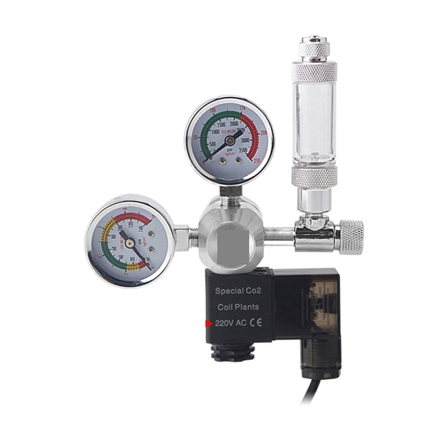 Régulateur de CO2 Aquarium Kit Solénoïde Magnétique Valve de Contrôle Accessoires Réservoir de Poissons Système de Contrôle de CO2 Générateur de Réservoir, Installation Facile