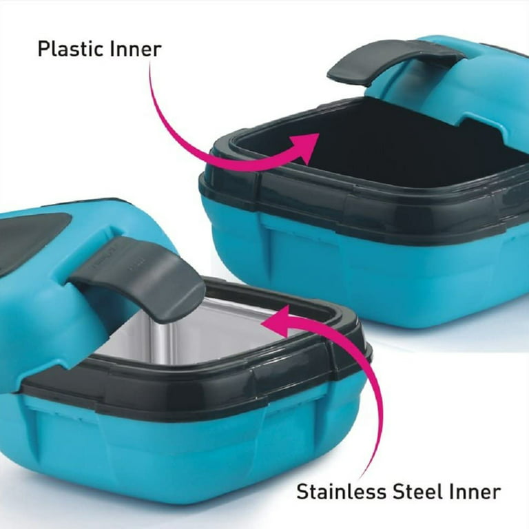 Pinnacle Thermoware Thermal Lunch Box Set Lunch Containers for Adults & Kids,  Blue 