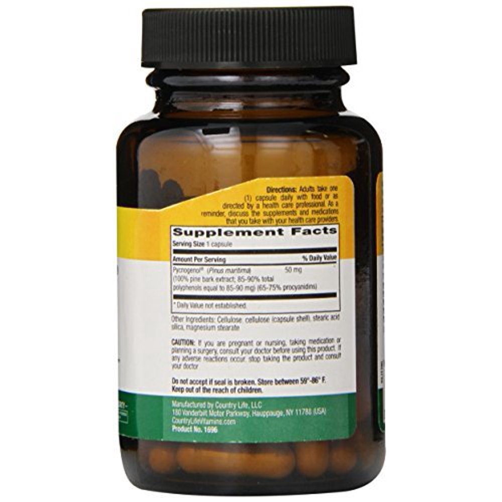 Pycnogenol 50 mg by Country Life (Biochem) 50 Vegetarian Capsules