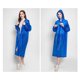 thumbnail image 3 of Ounissouiy Chubasquero impermeable para adultos, chubasquero ajustable para senderismo, botón plegable, ropa impermeable a prueba de viento, sudadera con Paraguas de lluvia Azul oscuro Ounissouiy HA063818-03, 3 of 6