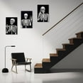 thumbnail image 2 of ZHONGYUTONG Funny Skull Canvas Wall Art 3 Pieces Black and White Skeleton Poster Prints Abstract Horror Paintings Gothic Halloween Wall Decor Ready to Hang (11.00" x 14.00" x 3PCS), 2 of 7