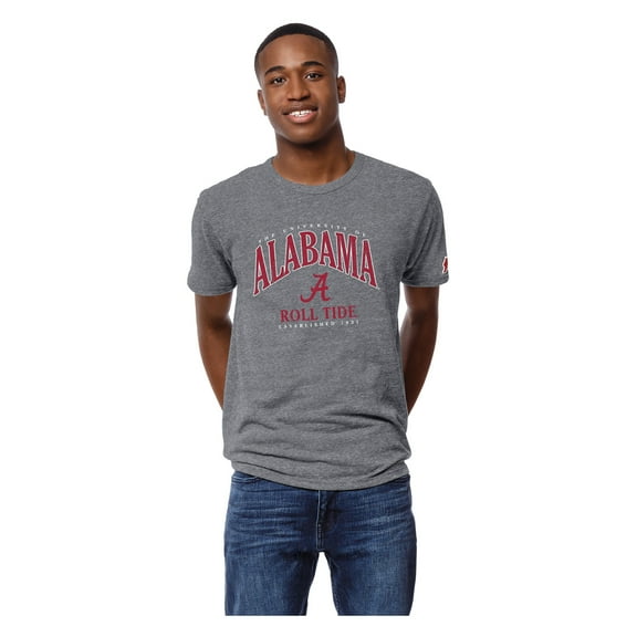 Men's League Collegiate Wear Heather Gray Alabama Crimson Tide Victory Falls Tri-Blend T-Shirt