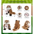thumbnail image 2 of DolliBu Fox Stuffed Animal with Baseball Plush - Soft Plush Huggable Fox, Adorable Playtime Fox Plush Toy, Cute Wildlife Gift, Baseball Plush Doll Animal Toy for Kids, Adults - 9.5 Inch, 2 of 6