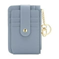 thumbnail image 1 of Under 10,Storage Trunks & Bag,Card Bag Overseas ID Bag, Large Capacity Wallet with Card Slots, Solid Color Small Card Holder for Travel and Daily Use, | Pu, Blue-278 MIANHT, 1 of 8