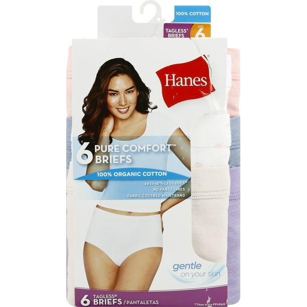 Hanes Pure Comfort Women's Brief Underwear, Organic Cotton