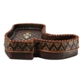 thumbnail image 6 of Southwest Rustic Aztec Navajo Diamond Pattern Cowboy Boot Jewelry Coin Dish Tray, 6 of 9