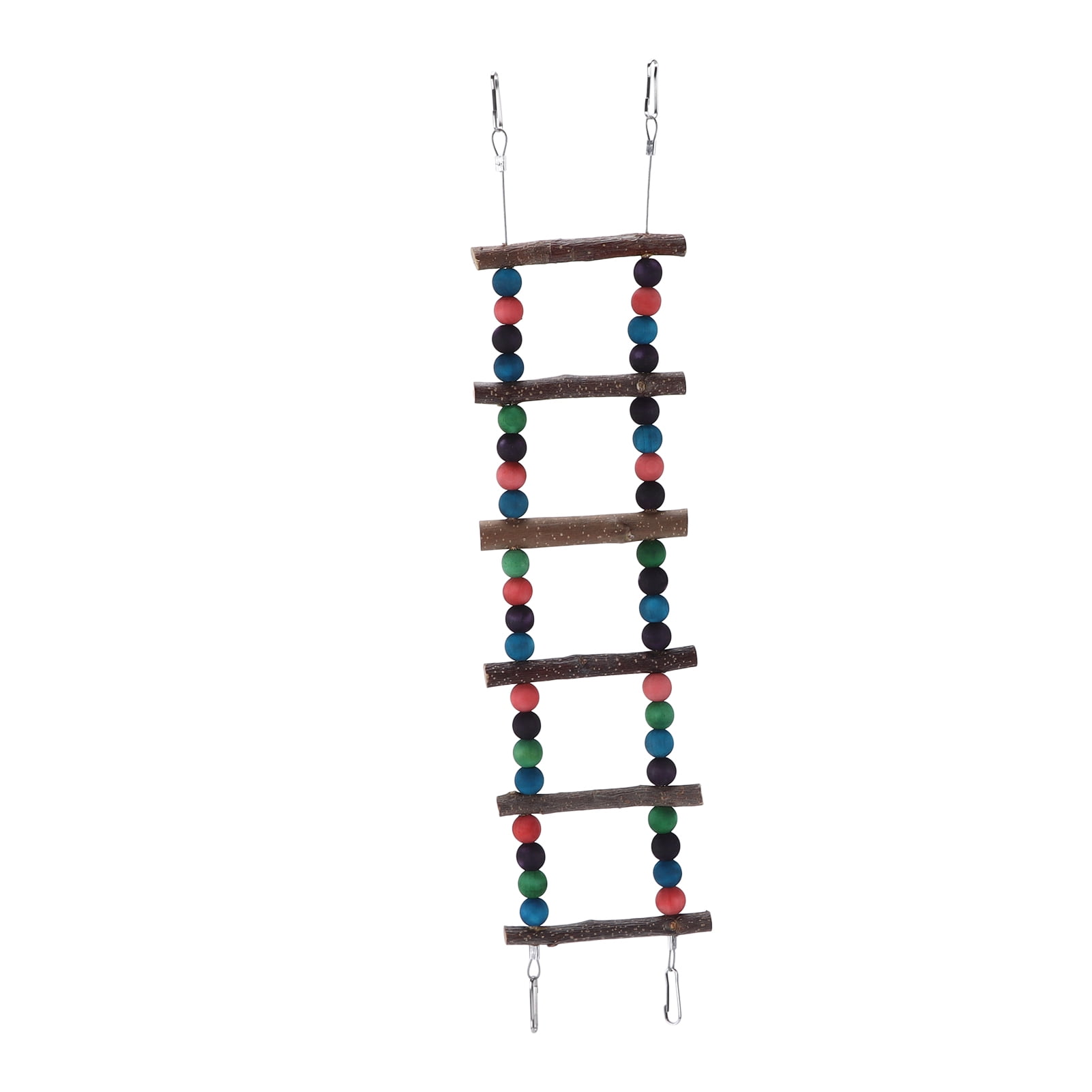 Fugacal Bird Ladder Bridge Colourful Natural Wooden Ladder for Birds