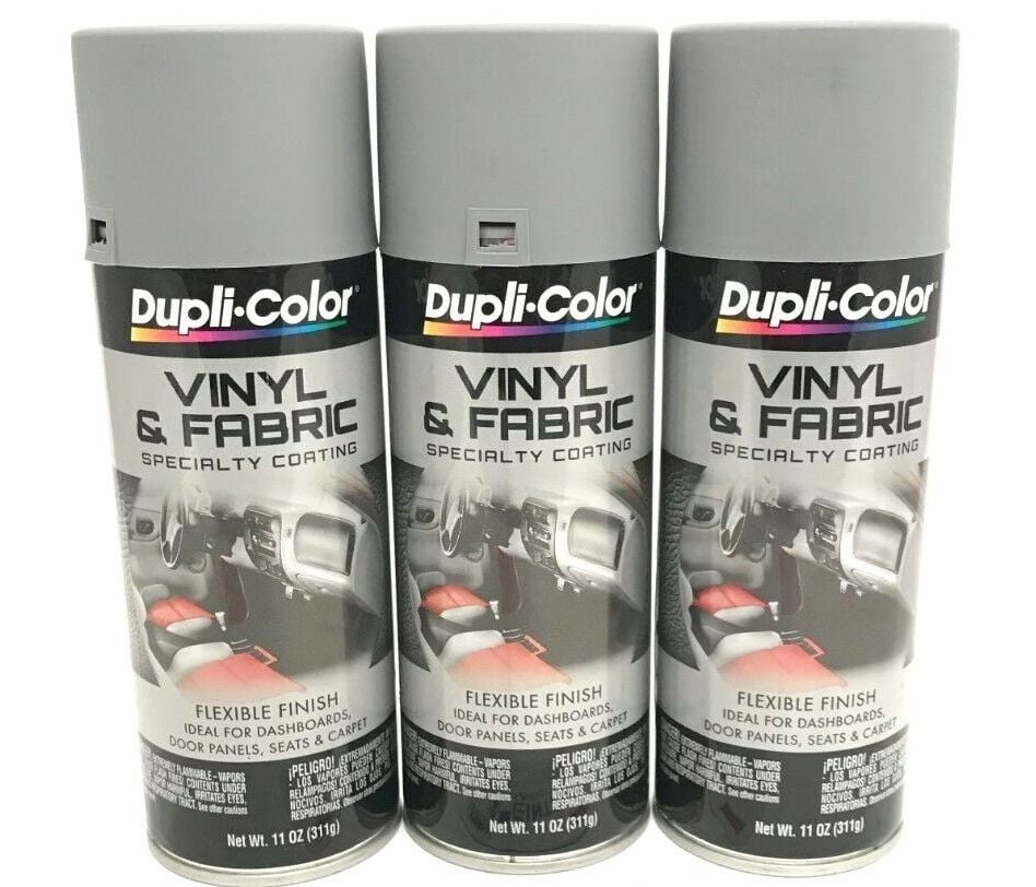 Duplicolor HVP109 3 Pack Vinyl & Fabric Spray Paint Medium Gray 11