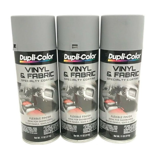 Duplicolor HVP109 3 Pack Vinyl & Fabric Spray Paint Medium Gray 11