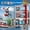 816 pcs, variant on City Fire Station Building Block Toy Set, Large Fire House with Fire Truck and Rescue Helicopter for Boys