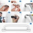 thumbnail image 6 of 2 Pack Shower Grab Bar, Stainless Steel Bathroom Grab Bar, Shower Handle, Bath Handle, Grab Bars for Handicap Elderly Seniors Bathroom Safety Grab Bar (18 Inch，White), 6 of 6