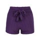 thumbnail image 3 of Gibobby Yoga leggings cortos Pantalones cortos de mallas elásticas con lazoEl poliésterPara uso diarioAl libreDama(Morado,G), 3 of 5