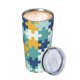 thumbnail image 2 of Juego de tres piezas de taza térmica portátil de acero inoxidable con pajita y aislamiento de 20 oz para el mes de concientización sobre el autismo, 2 of 7
