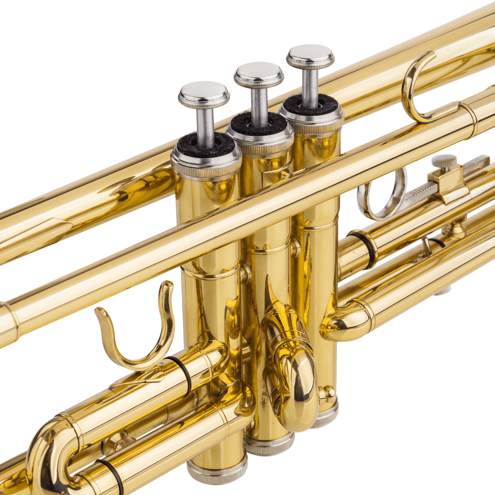 Tcbosik Drop B Tone Adjustable Trumpet, Beginner Instrument Set with Gloves, Golden
