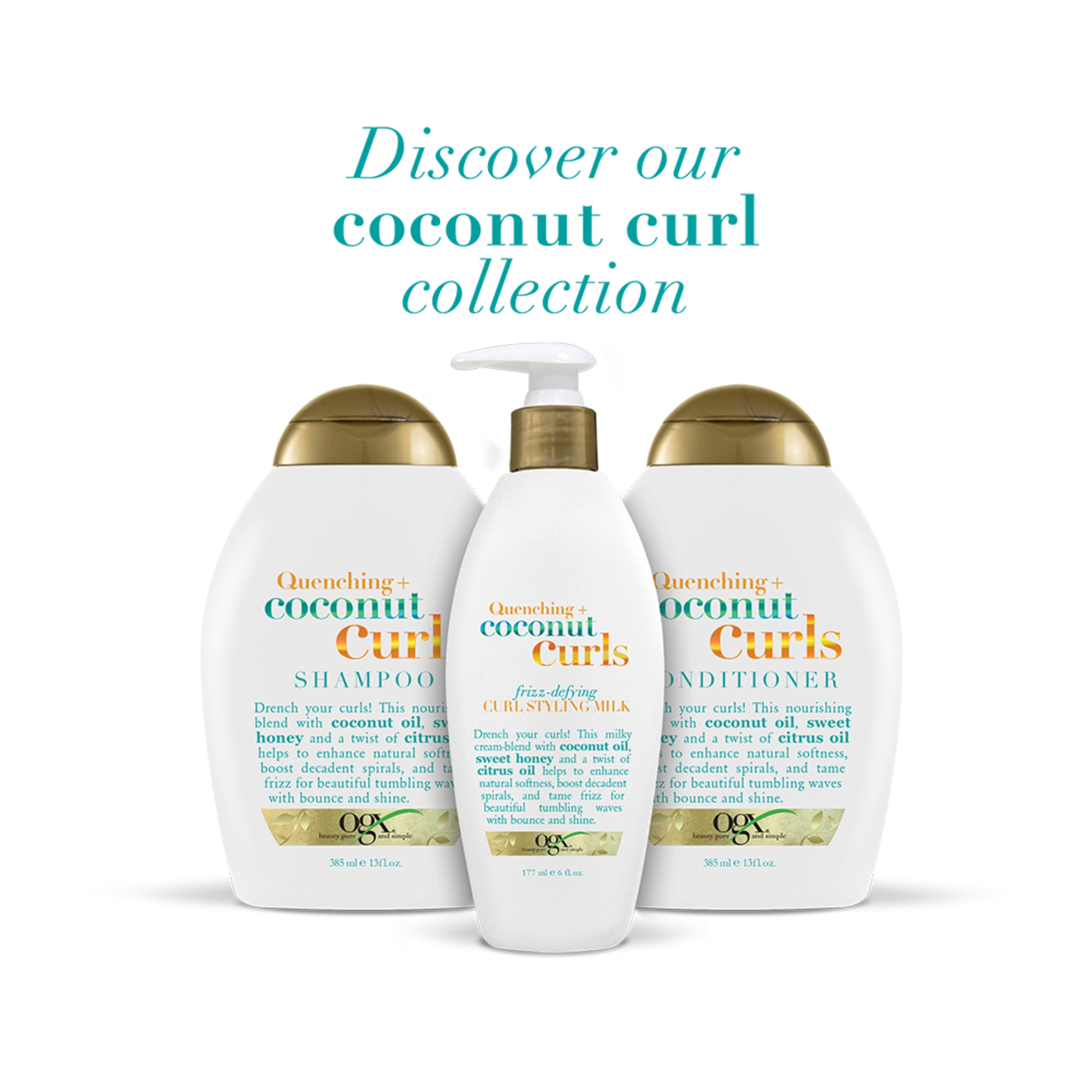 OGX Quenching + Coconut Curls Daily Shampoo with 13 oz - Walmart.com