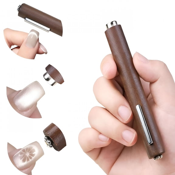 RAGUPEL 3 in 1 Cat Eye Magnet for Nails Double-Head Gel Nail Polish Magnet Wand, Multi-Function Nail Magnet Strong Magnetic Magic Cat Eye Nail Tools for Nail Art Decoration Nails Salon