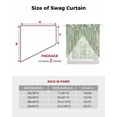 thumbnail image 6 of Sage Green Botanical Swag Valances for Windows, Farmhouse Country Leaves Plant Rod Pocket Sheer Valances for Small Windows, Swag Toppers Light Filtering for Kitchen Living Room 2 Panels 36''x36'', 6 of 6