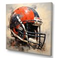 thumbnail image 2 of Designart "Football Helmet in Black and Red" Sports Wall Art - Modern Red Sport Football Entryway Wall Art, 2 of 6