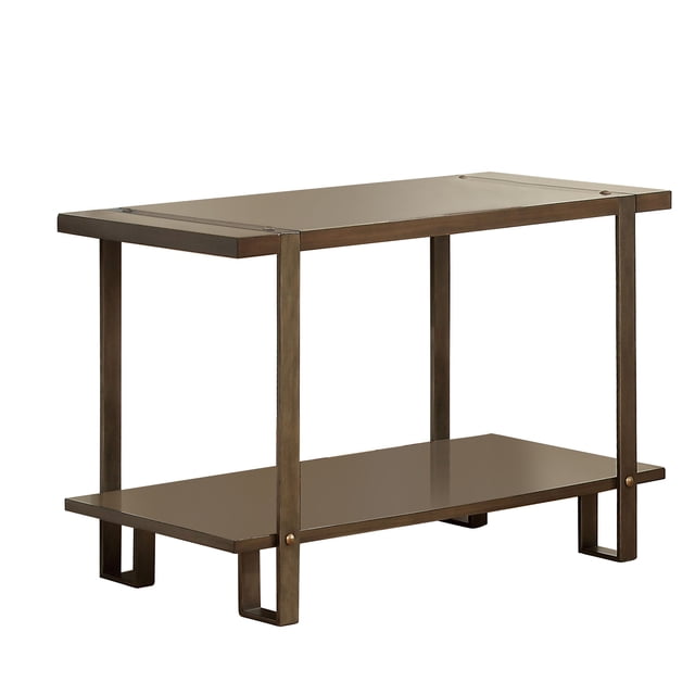 Furniture of America Erasmus Transitional Wood 1-Shelf Console Table in Dark Oak