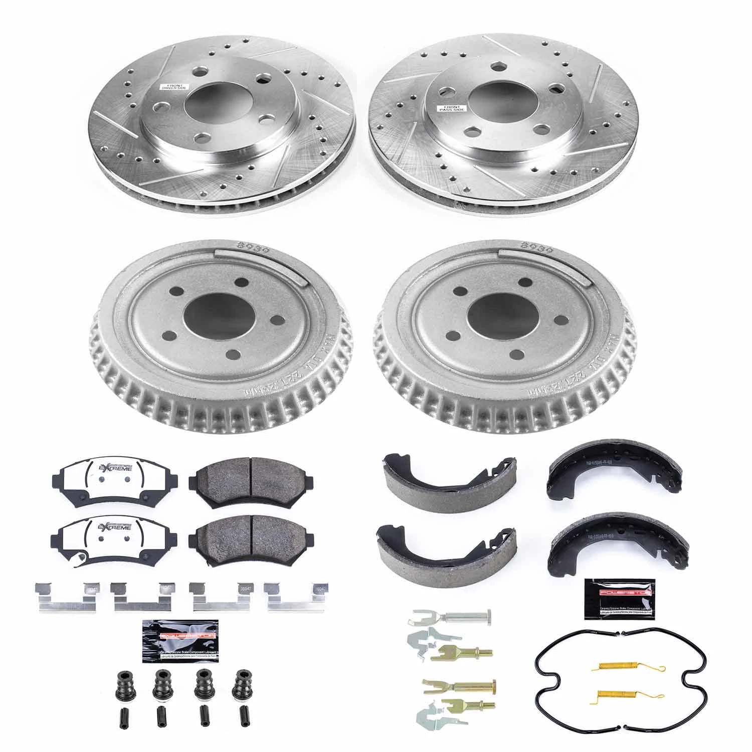 PowerStop Front and Rear Z26 Street Warrior Brake Pad Rotor Drum and Shoe Kit Fits: BUICK CHEVROLET OLDSMOBILE PONTIAC Select Models K15121DK-26