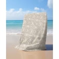 thumbnail image 4 of Beige Damask Beach Towels Oversized Super Absorbent, Vintage Country Scroll Floral Patterned Lightweight Bath Towel Quick Dry Sets For Bathroom/Pool/Rv Camping/Beach Play/Gym Room/Picnic 31"x62", 4 of 8