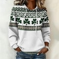 thumbnail image 4 of Camisetas Largas de Verano para las Mujeres con Capucha Impresa Del Día de San Patricio, Sudadera Casual Suelta con Bolsillos para la Primavera, 4 of 5