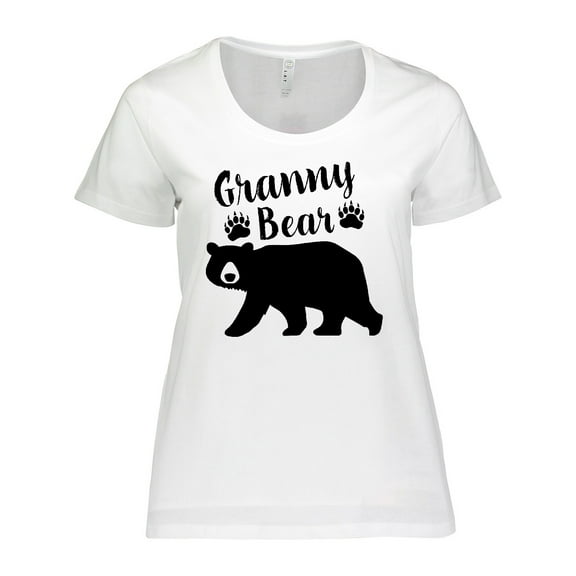 Inktastic Granny Bear in Black Women's Plus Size T-Shirt