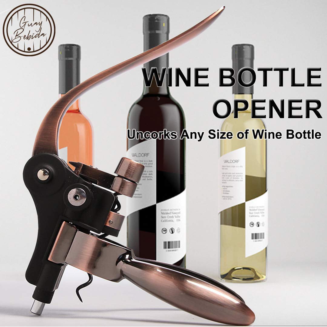 Guay Bebida Rabbit Style Wine Bottle Corkscrew Opener Set with Stand Foil Cutter 
