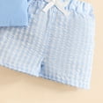 thumbnail image 6 of Gibobby Little & Big Girls Cute Outfit Sets, Crew Neck Graphic Print Summer 2-Pieces Short Sleeve Shirt and Shorts Sets Gray Size 5 T,2-3 Years,Blue, 6 of 7