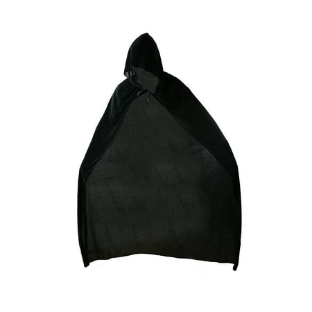 Black Velvet Hooded Cloak Gothic Cape Halloween Robe Medieval Witch Costume