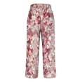 thumbnail image 6 of Sentmoon Women's Pants with Print High Waist Petite Linen Pants for Women Loose Fit Straight Leg Stylish Summer Plus Size Pants for Women with Pocket Beach Supplies for Everyday Casual Wear, 6 of 6